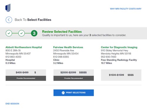 Three, Review, Selected Facility Details